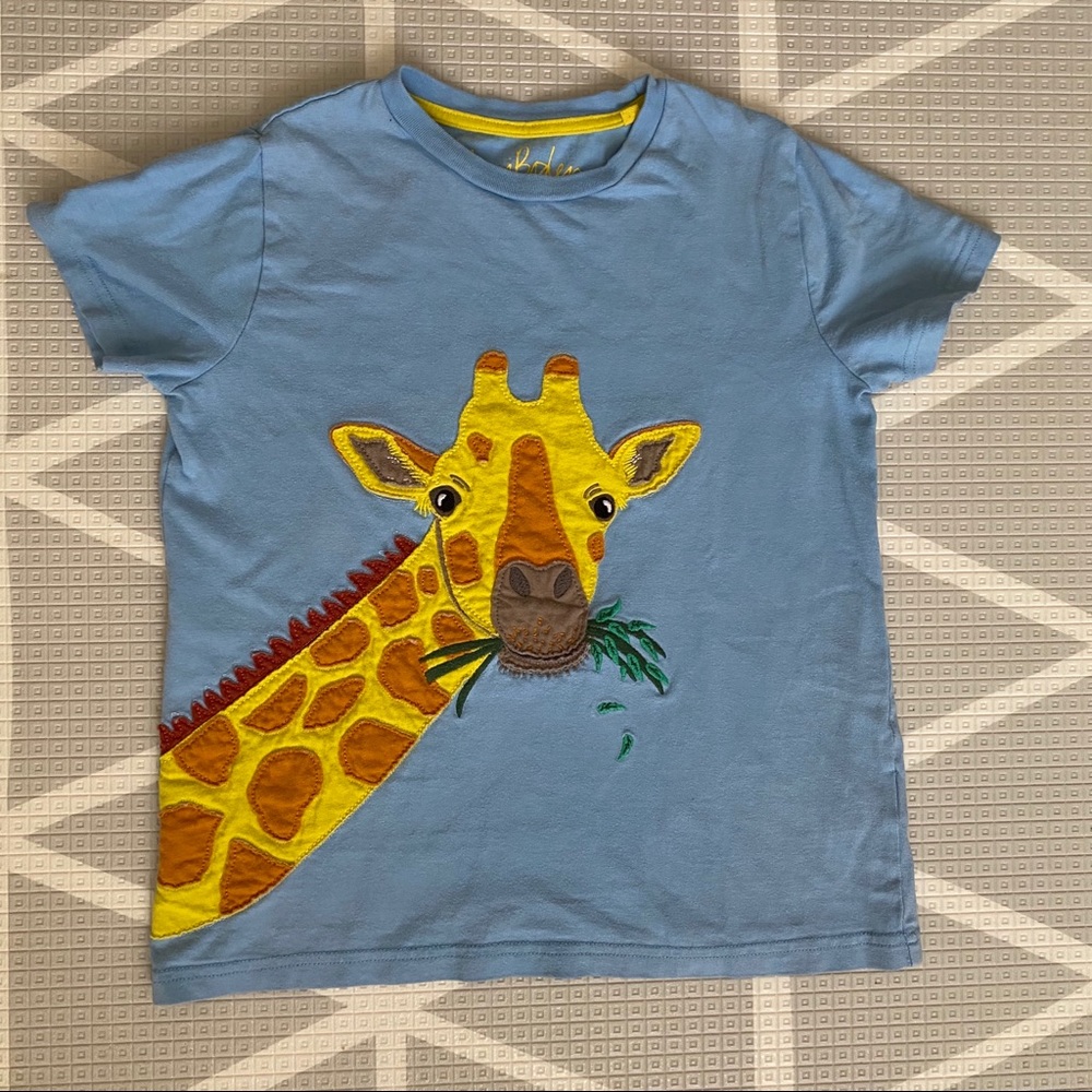 Mini Boden Girafe T-shirt, size 8-9y